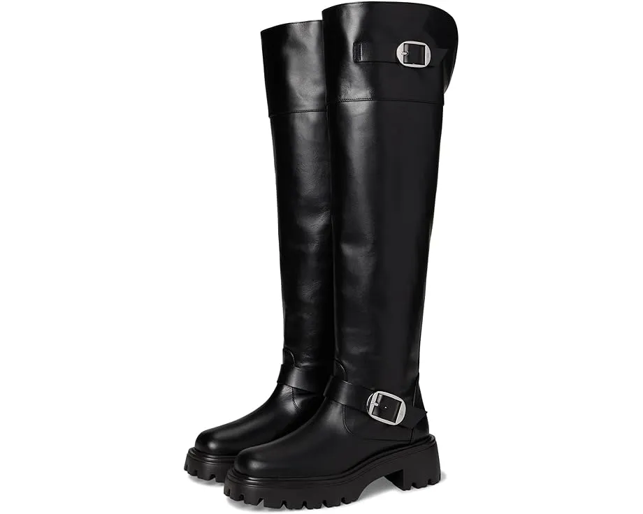 Высокие кожаные сапоги Emerson Moto в стиле мотоботы с двойной пряжкой