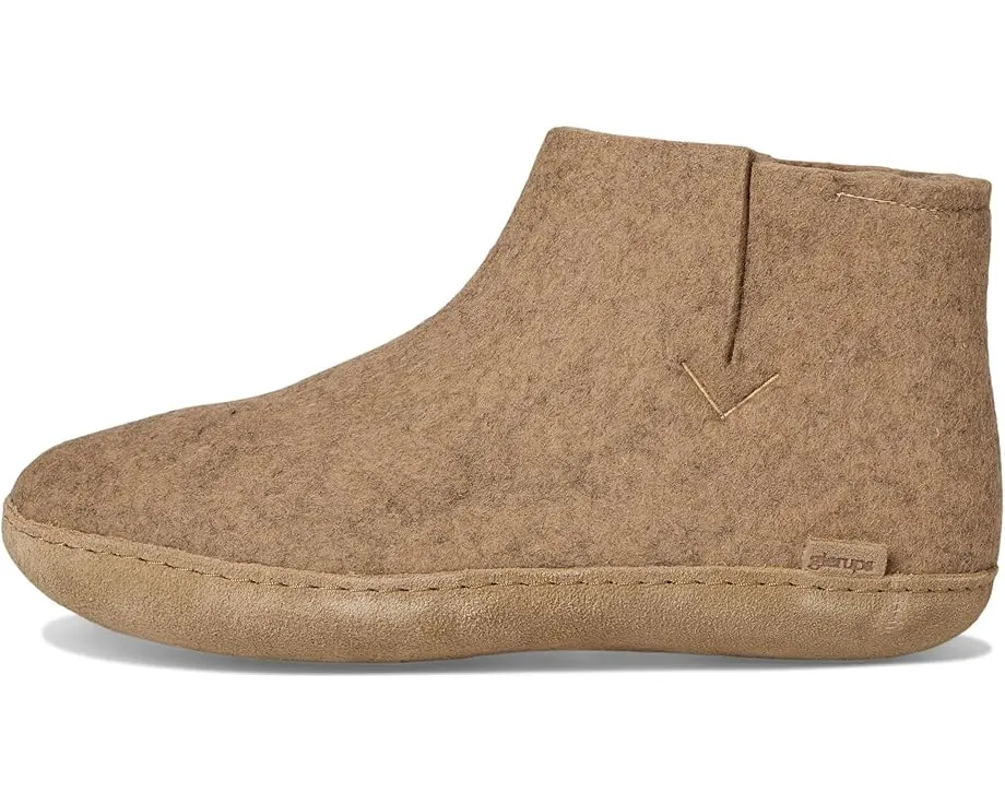 Домашние сапожки Glerups из шерсти с кожаной подошвой