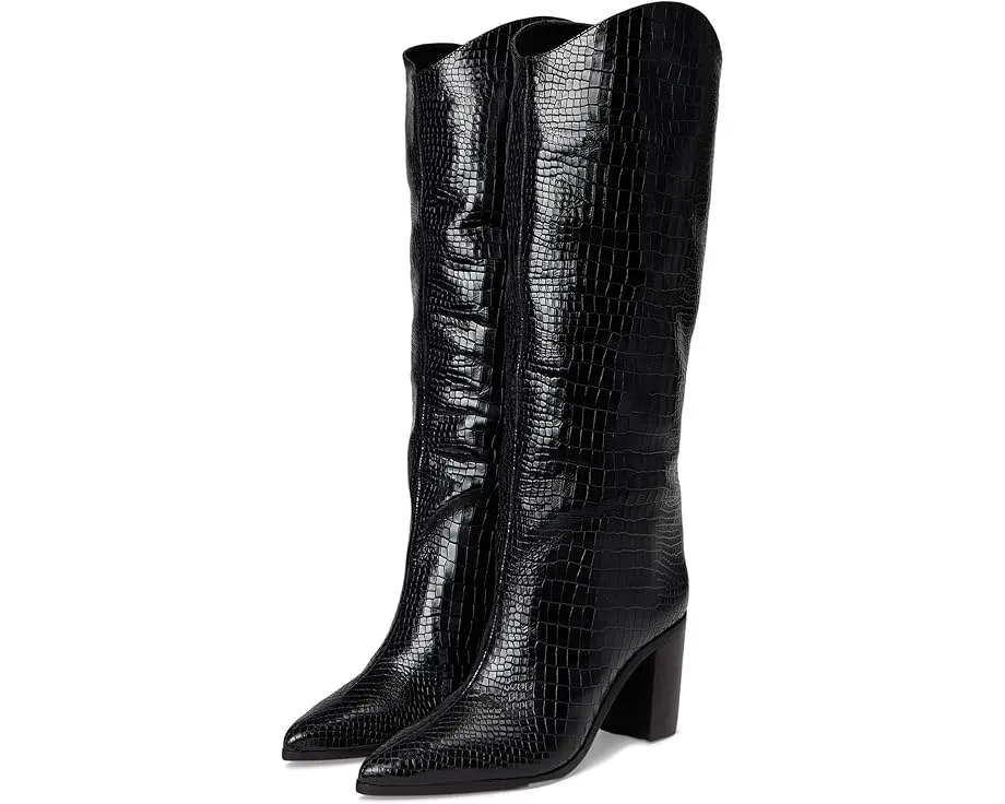 Ботинки Schutz Maryana Block с каблуком и фактурой змеиной кожи