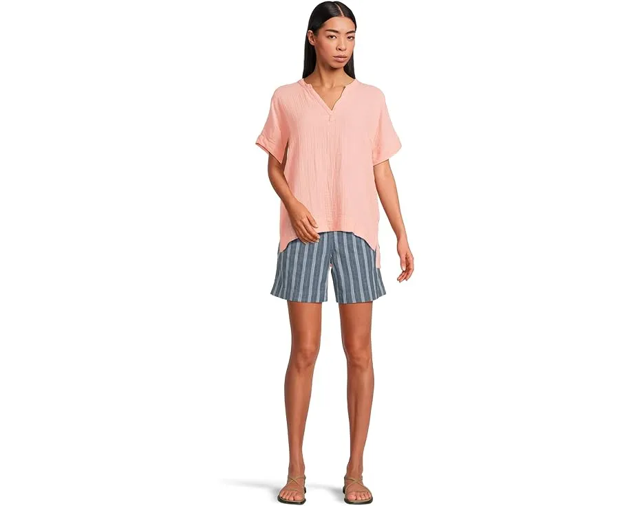 Хлопковая блузка L.L.Bean Cloud Gauze с коротким рукавом