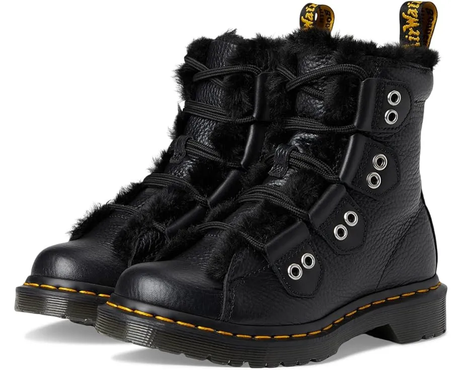 Ботинки Dr. Martens 1460 Lace To Toe с меховой подкладкой и шнуровкой