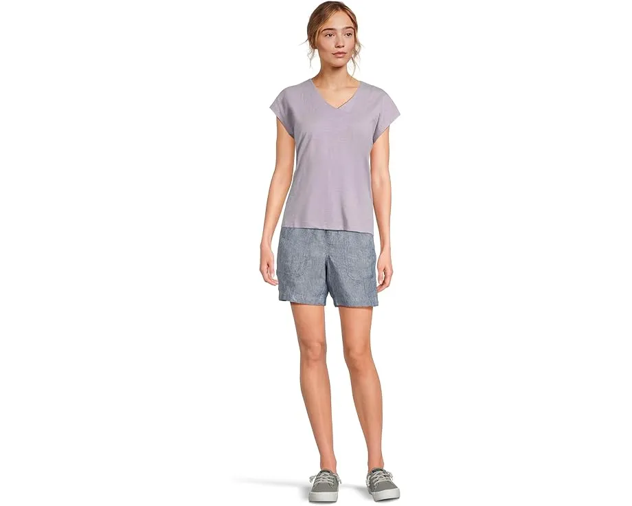 Футболка L.L.Bean из органического хлопка с V-образным вырезом и короткими рукавами