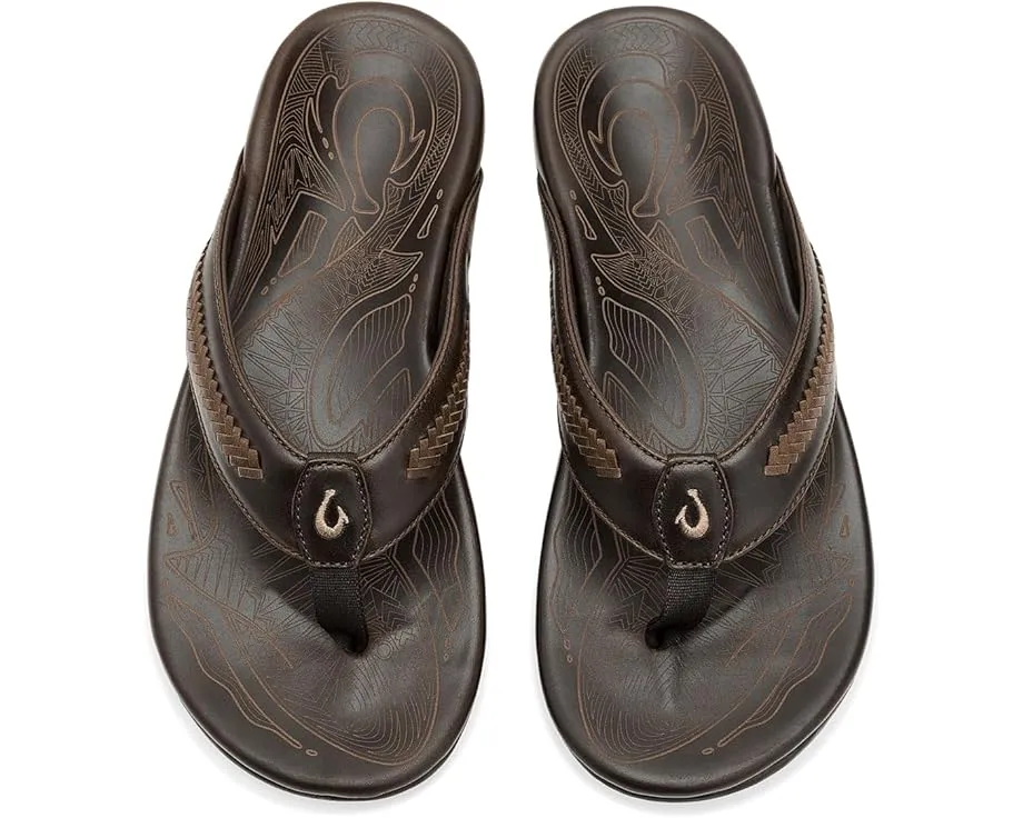 Кожаные сандалии Mea Ola Mano с ремешками и детальной проработкой OluKai