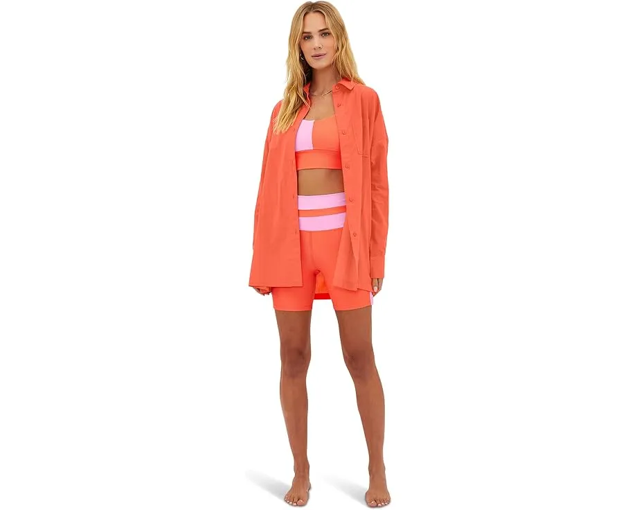 Beach Riot Alexa топ-кардиган оверсайз из хлопка с длинными рукавами