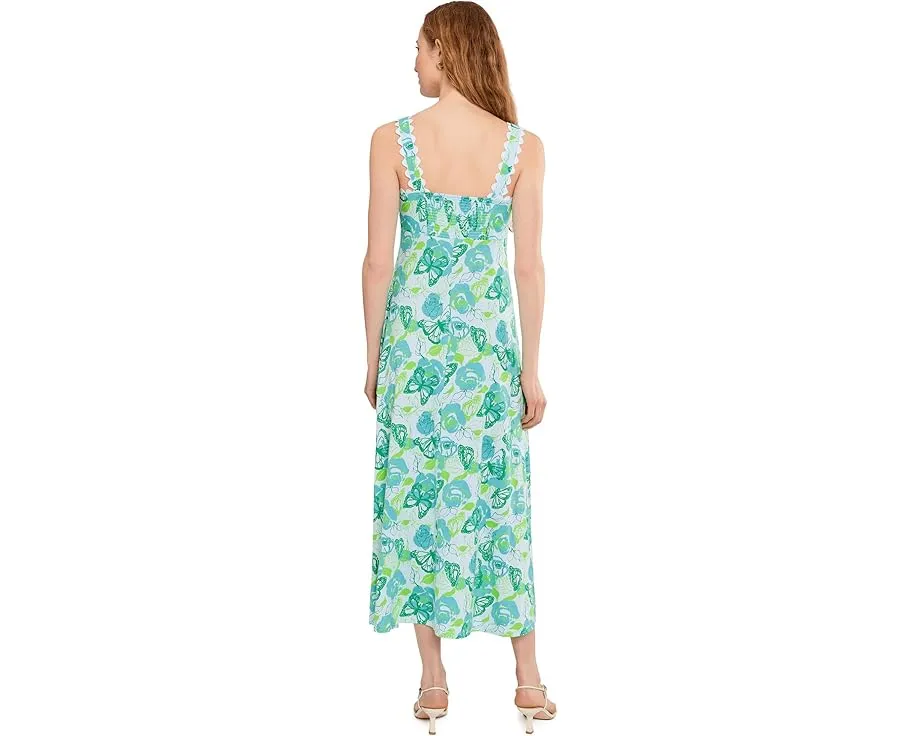 Платье миди Dwyer от Lilly Pulitzer с квадратным вырезом