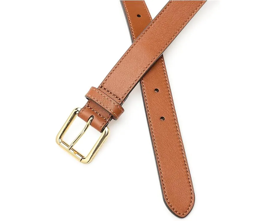 Широкий кожаный ремень Lauren Ralph Lauren с двойной пряжкой