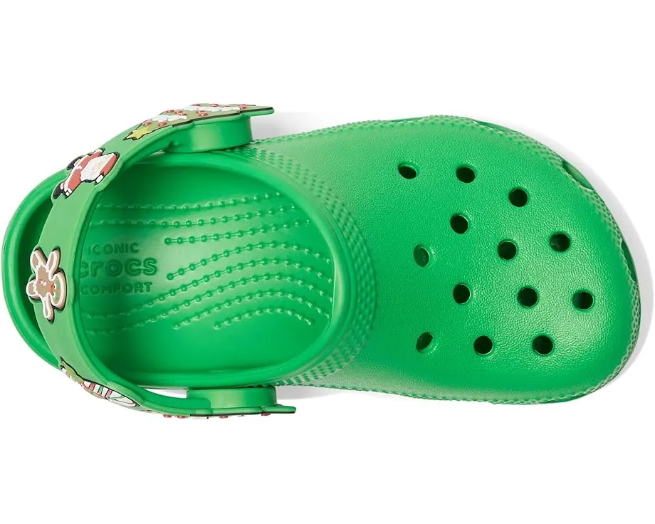 Детские кроксы Crocs Kids Classic Holiday Lights с подсветкой и регулируемым ремешком