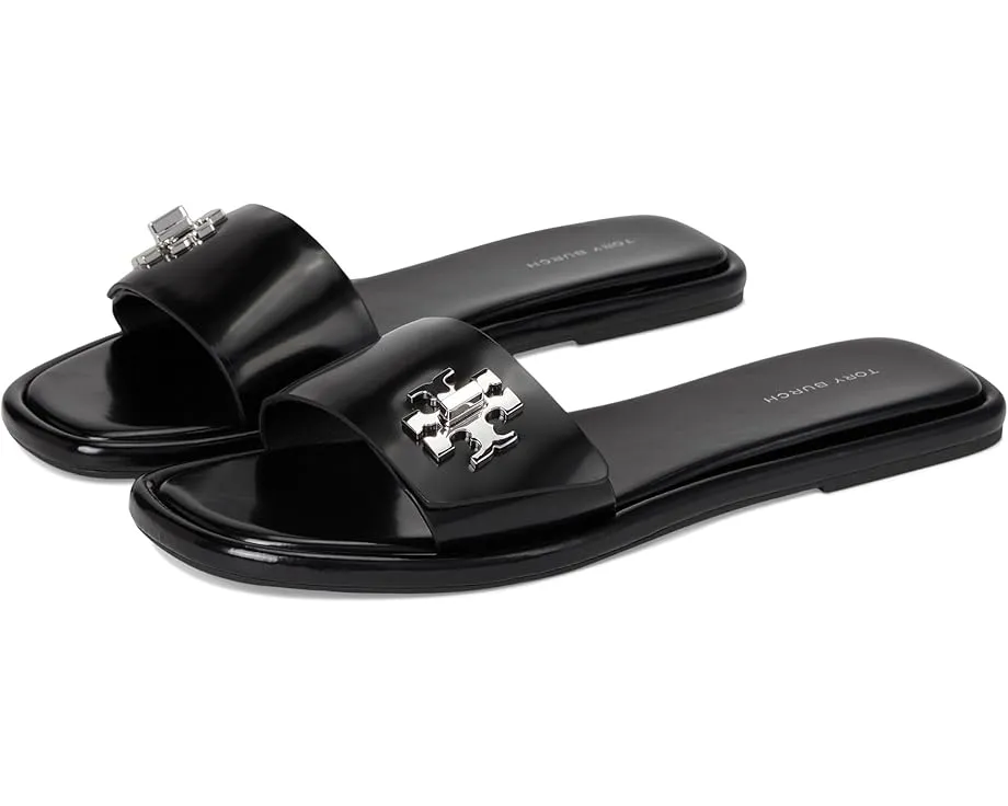 Сандалии Tory Burch T Lock Slide с широким ремешком и логотипом
