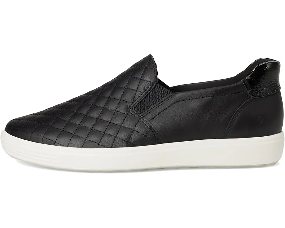 Мокасины ECCO Soft 7 Quilted Easy Slip-On с эластичной застежкой и стеганым верхом