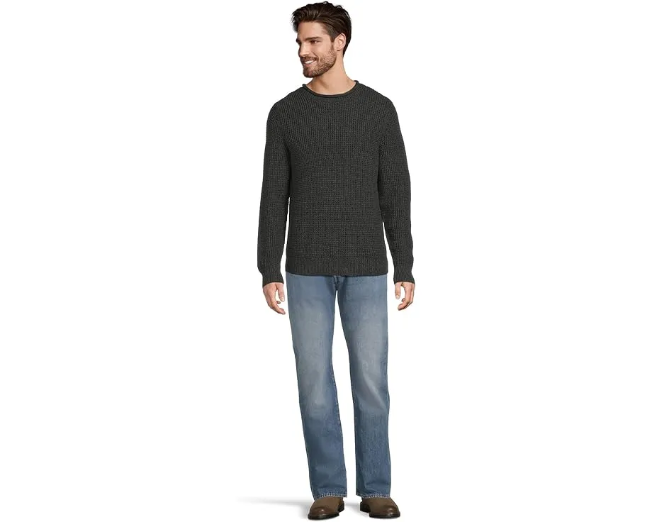 Свитер L.L.Bean из органического хлопка с вафельной вязкой и высоким воротником