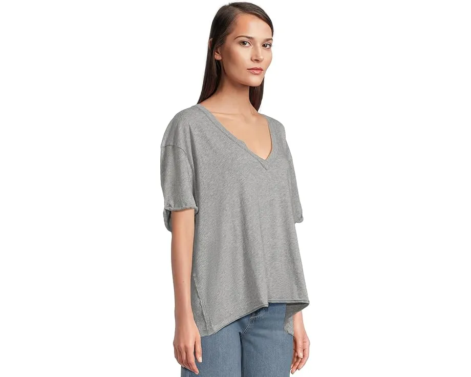 Футболка Free People Nina с V-образным вырезом оверсайз