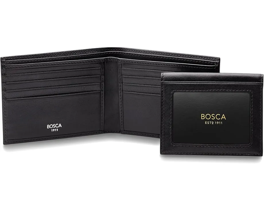 Кошелек для карт Bosca с отстегивающимся ID-футляром из кожи Nappa Vitello