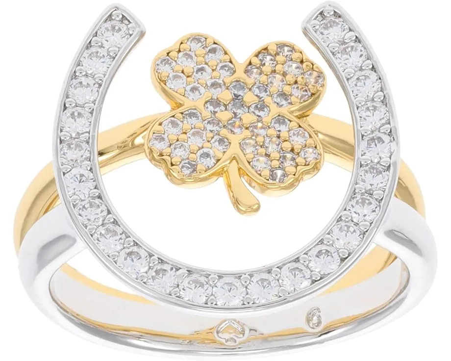 Kate Spade New York набор колец Lucky Charm Stacking с цирконием