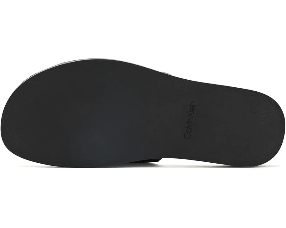 Сланцы Calvin Klein Edenn с логотипом CK и круглым открытым носком