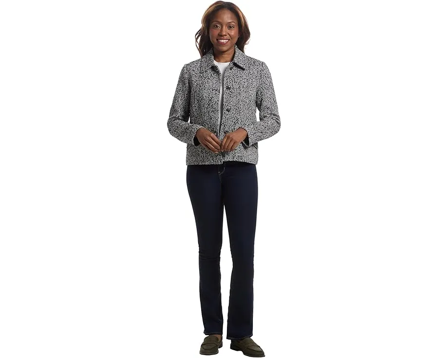 Жакет Elliott Lauren в елочку на пуговицах с карманами с клапанами