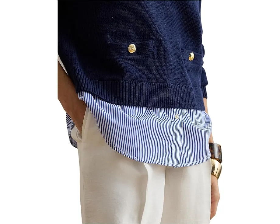 Свитер Lauren Ralph Lauren из хлопка с отделкой на пуговицах