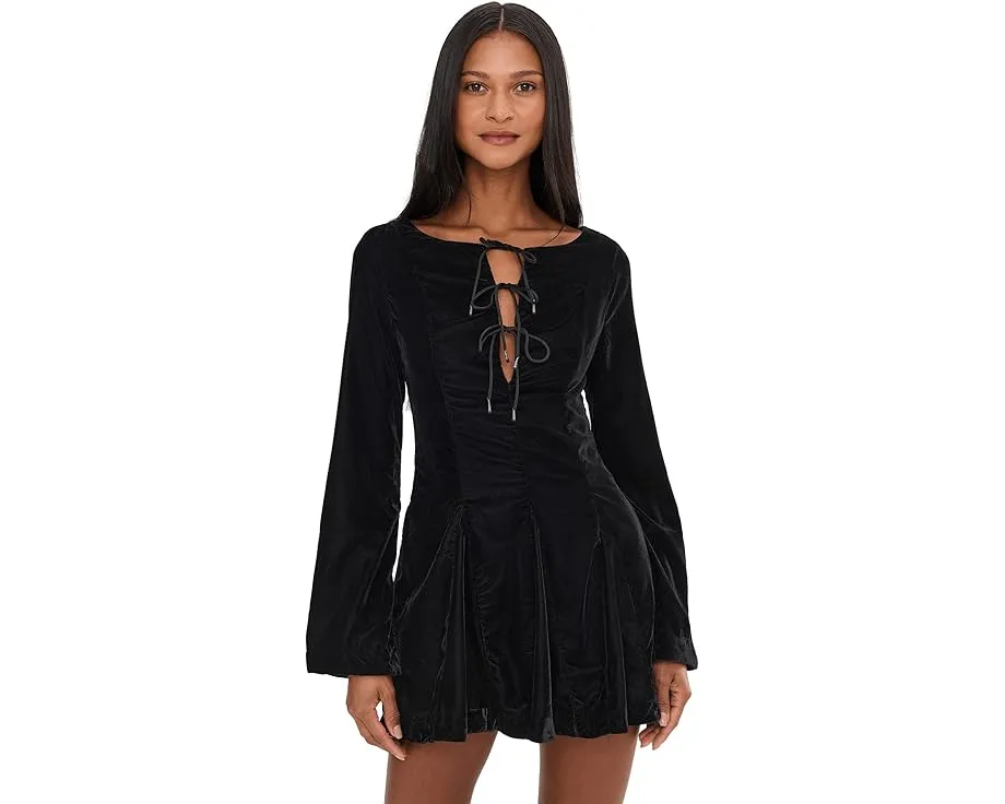 Мини-платье Free People Linney Velvet Mini из бархата с V-образным вырезом