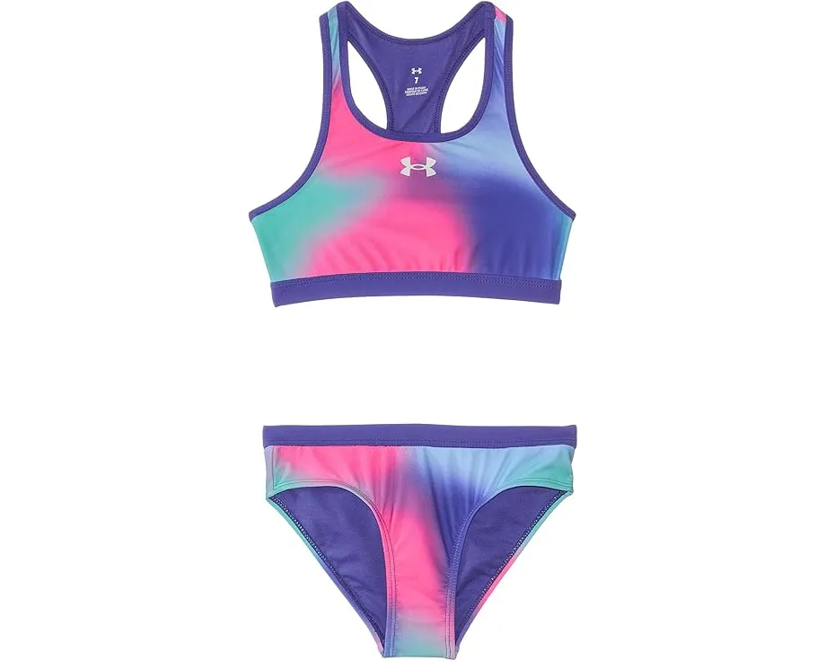 Детский купальный комплект Under Armour Polka Party Blur Racer с гороховым принтом