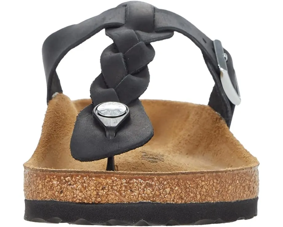 Сланцы Gizeh Braided из промасленной кожи с пробковой стелькой от Birkenstock