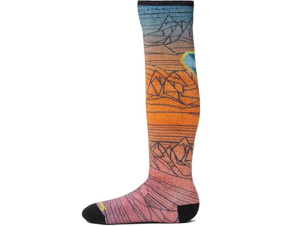 Детские лыжные носки Smartwool Kids с рисунком Geo Peaks без амортизации