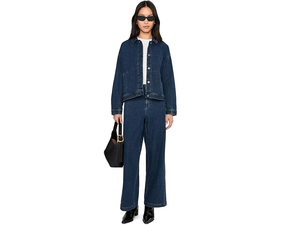 Eileen Fisher Широкие брюки полной длины из джинсовой ткани со стрейчем