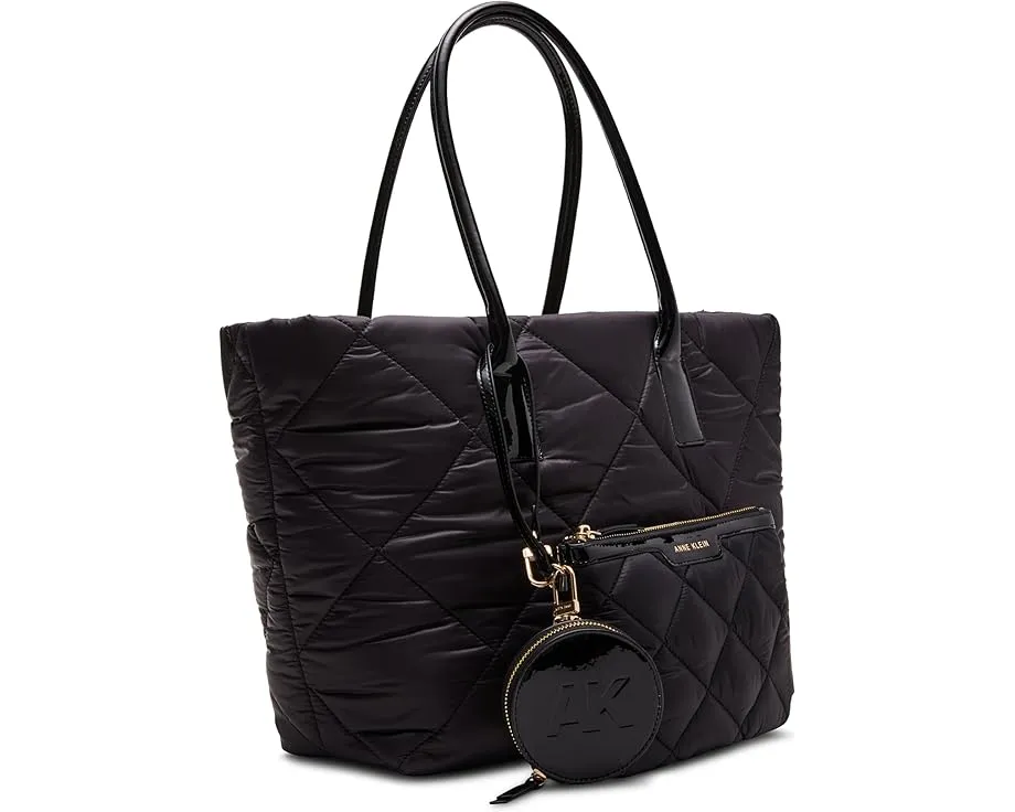 Структурированная сумка-тоут Quilted Nylon Tote от Anne Klein с косметичкой и кошельком