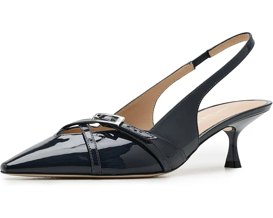 Туфли Stuart Weitzman Georgie Slingback 50 из лакированной кожи с острым носом