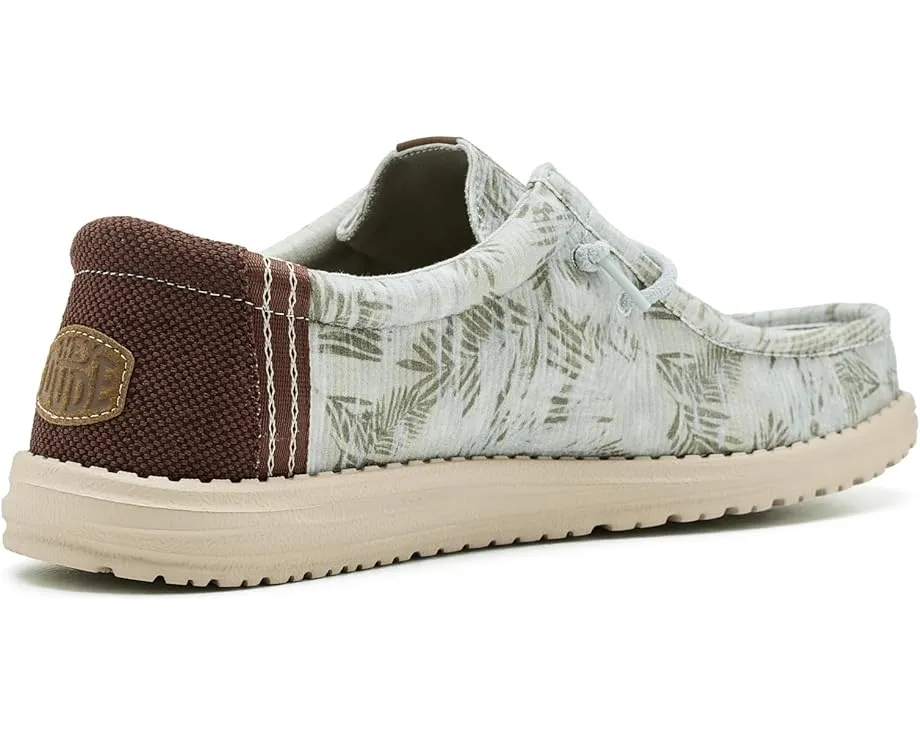 Слипоны Hey Dude Wally Washed Palm с принтом и круглым носком