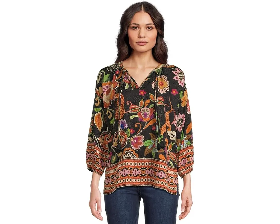Блуза Margot с ярким цветочным принтом Johnny Was