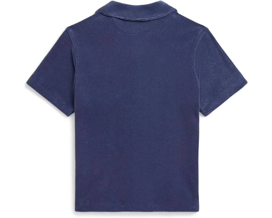 Детская рубашка Terry Camp Shirt от Polo Ralph Lauren в синем цвете
