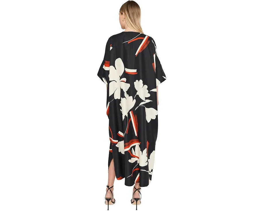 Natori Кафтан Kami Caftan с принтом черный
