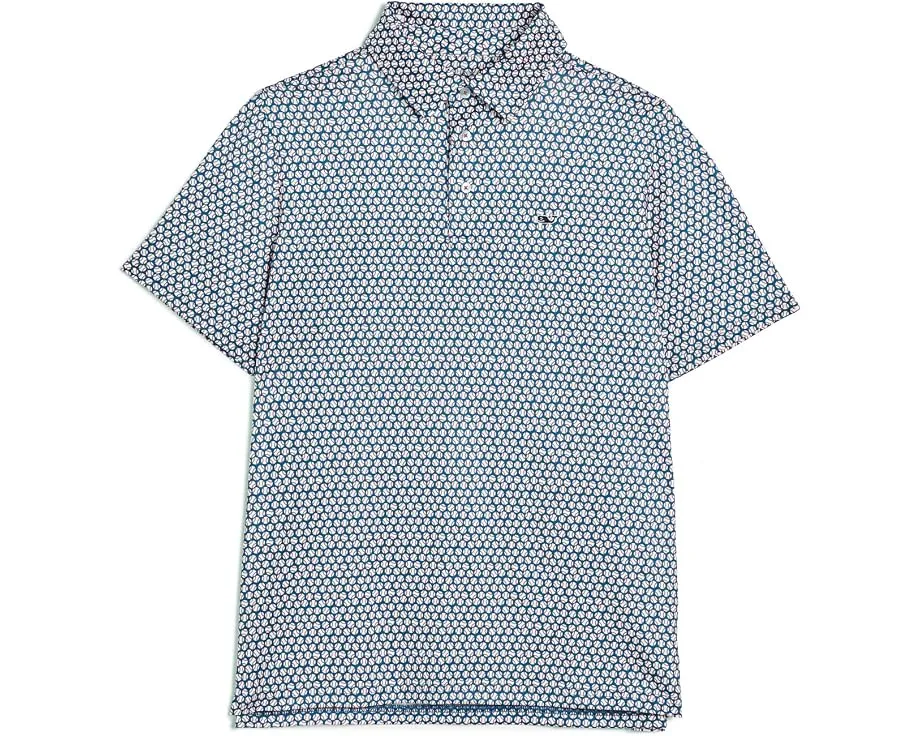 Vineyard Vines поло Printed Sankaty для детей с защитой UPF50+