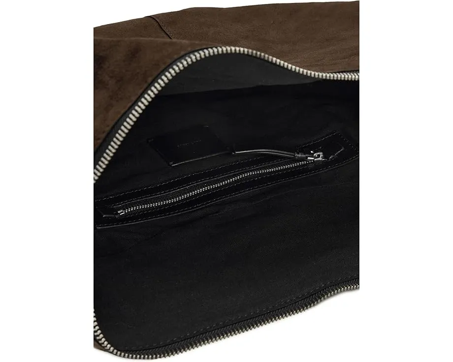 Сумка через плечо AllSaints Luna из мягкой замши в форме полумесяца