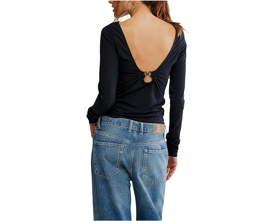 Футболка Free People Riley с рукавами реглан и необработанным краем