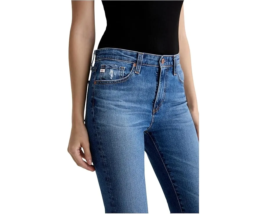 Джинсы AG Jeans Farrah Mid Rise Bootcut из хлопка с эластаном