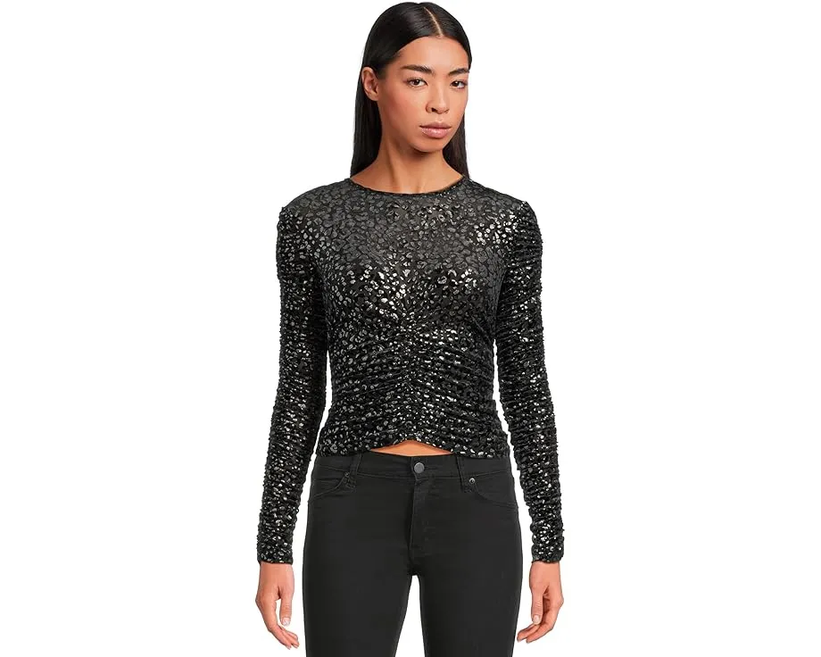 Топ AllSaints Eris Leppo с принтом и сборками