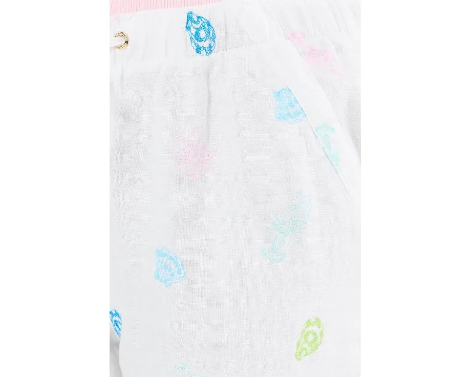 Lilly Pulitzer укороченные льняные брюки Brawley с поясом на кулиске