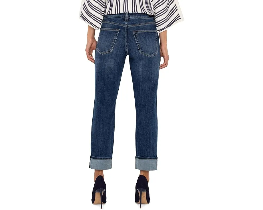 Джинсы Liverpool Los Angeles Marley Girlfriend с манжетами и низкой посадкой