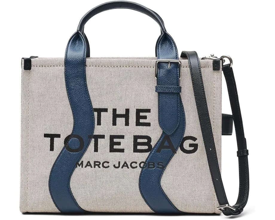 Сумка-тоут Marc Jacobs среднего размера из холста с волнообразным принтом