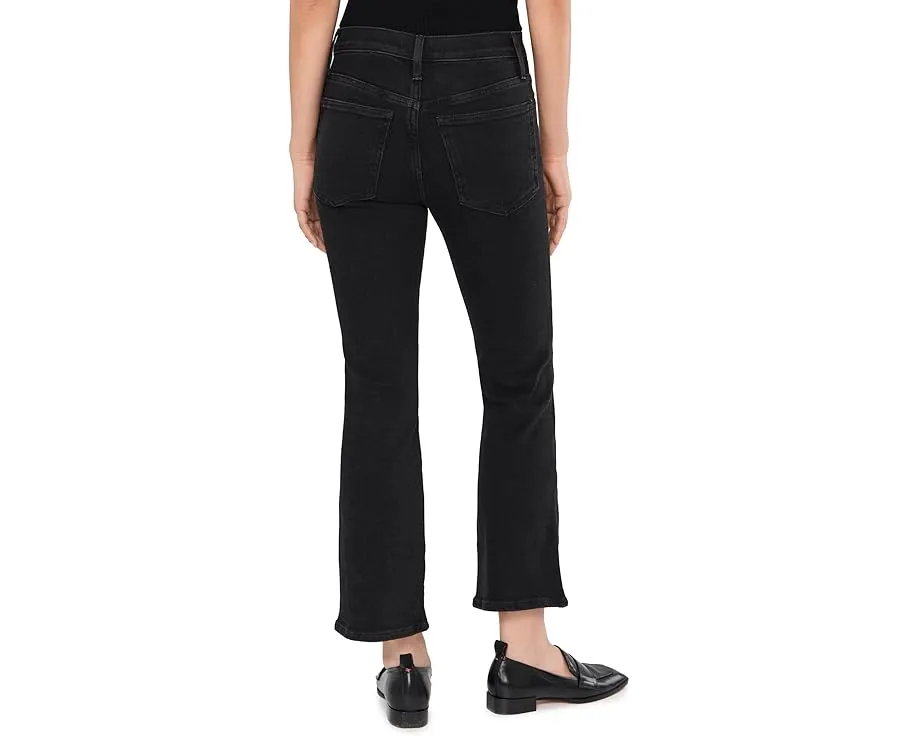 Облегающие расклешенные укороченные джинсы Madewell в цвете Black Rinse