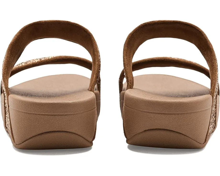 Блестящие сандалии-слайды FitFlop Lulu с двумя ремешками