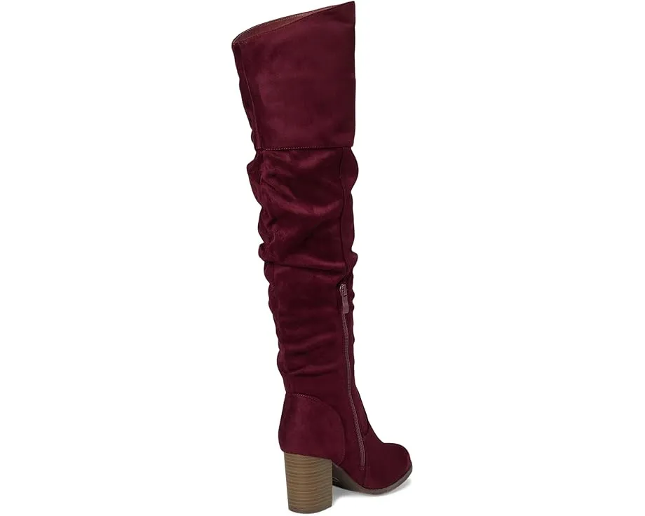 Journee Collection сапоги Kaison с плиссировкой и высоким голенищем