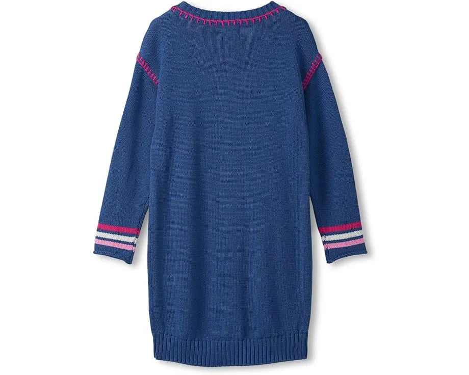Платье-свитер Hatley Kids с регланными рукавами и ребристым подолом