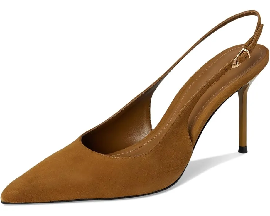 Туфли лодочки Schutz Alicia Sling из замши с острым носком на шпильке