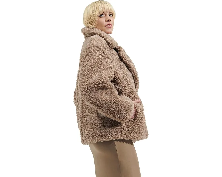 UGG Gertrude короткое пальто из плюша с воротником лацканы и утепленными карманами