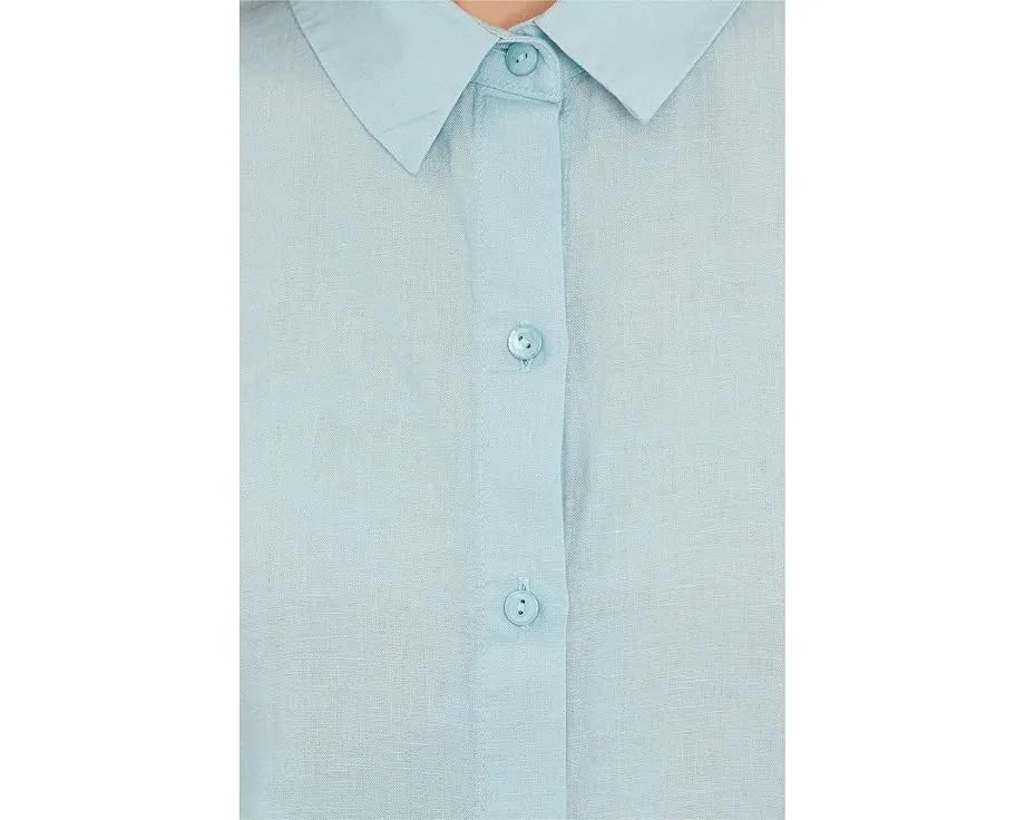 Рубашка Eileen Fisher из органического льна с классическим воротником