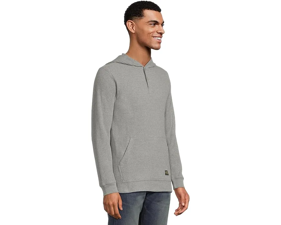 Термоблуза RVCA Dayshift Thermal Hooded Henley с капюшоном и вафельной вязкой