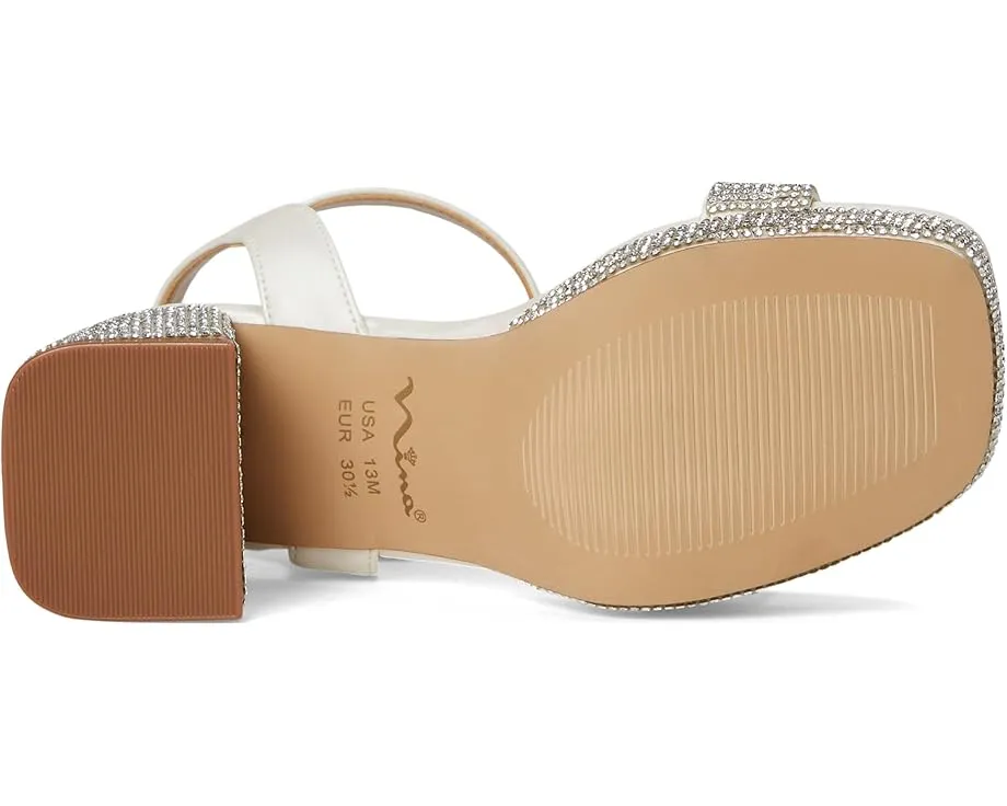 Детские босоножки Nina Kids Marysol на каблуке со стразами