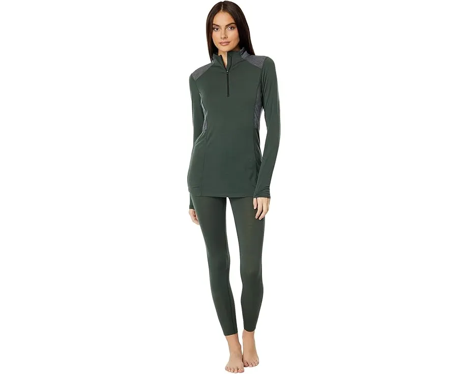 Футболка Hot Chillys Clima-Wool Zip-T с полузастежкой молнией и манжетами