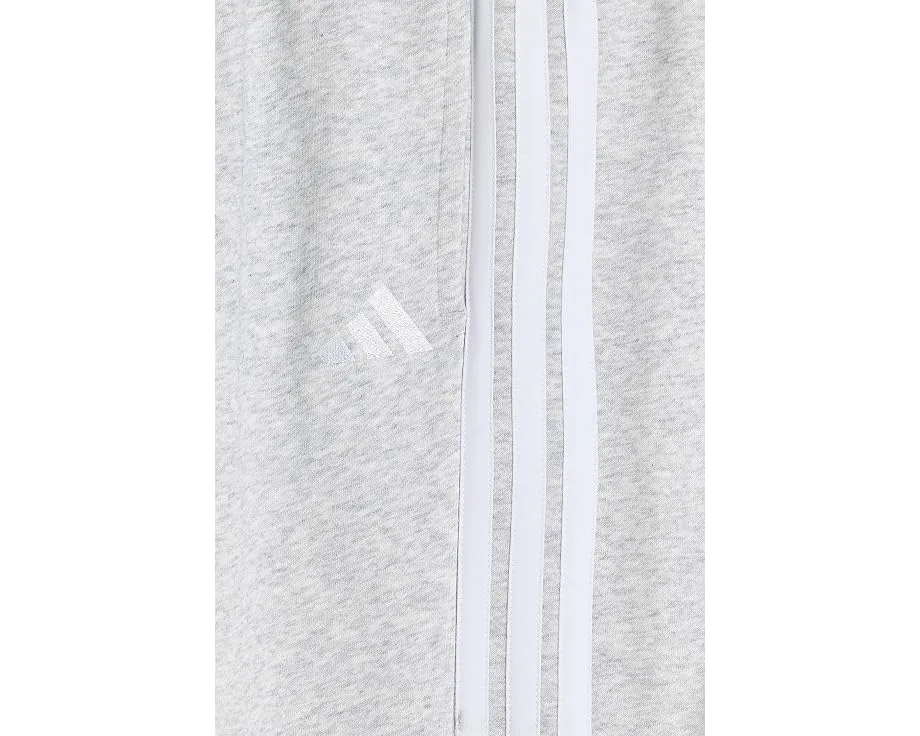 Adidas джоггеры с утягивающим поясом и тремя полосками меланжевые
